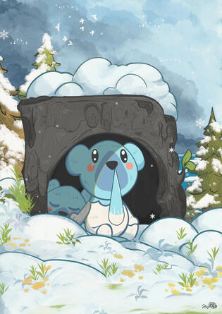 Cubchoo Pokemon Card Illustration Cubchoo Pokemon Card Illustration